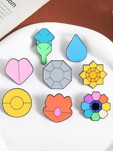 8-Piece Pokemon Role-Playing Badge Enamel Pin Set, Cute Cartoon Character Pokemon Twitch Sub Badges Pins, Unisex Accessories for Bags & Clothes, Perfect Christmas Gift