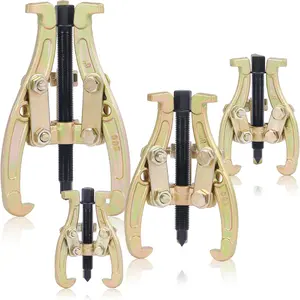 4-Piece 3 Jaw Puller Kit - 3", 4", 6", 8" Sizes for Pulley, Gear, Bearing & Flywheel Removal, Heavy Duty with Reversible Jaws hail damage