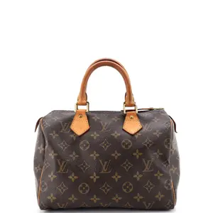 Pre-owned Louis Vuitton Canvas Coated Top Handle Bags Speedy Handbag Monogram Canvas 25 by Rebag