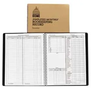 212 MAIN DOM612 Monthly Accounting Cover Journal Notebook, 128 Pages, 9in x 11in, Beige (by Dome Publishing Company Inc.)