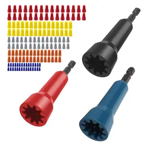 Wire Winding Connector Tool, Electrician Professional Accessories, Manual Wire Stripping Kit for Drill, Compatible with 1/4 Inch Chuck, Specialty Hand Tools