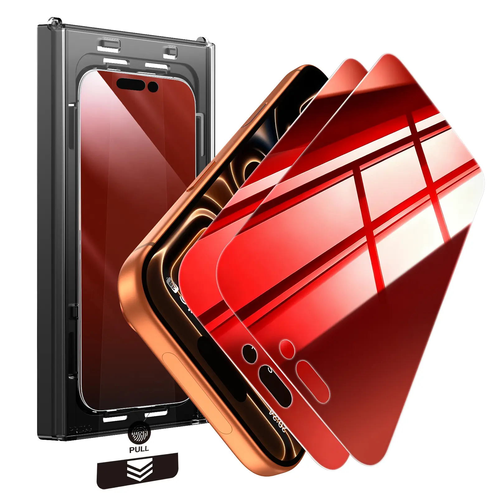 PANDASHIELD 2-Piece Protective Glass Smartphone Screen Protector for iPhone 13,13 Pro,14,15,16,17,18 Plus Pro Max - HD Transparent, Anti-Spy, Easy Install, No Bubbles, 9H Hardness, Full Coverage, Scratch Resistant