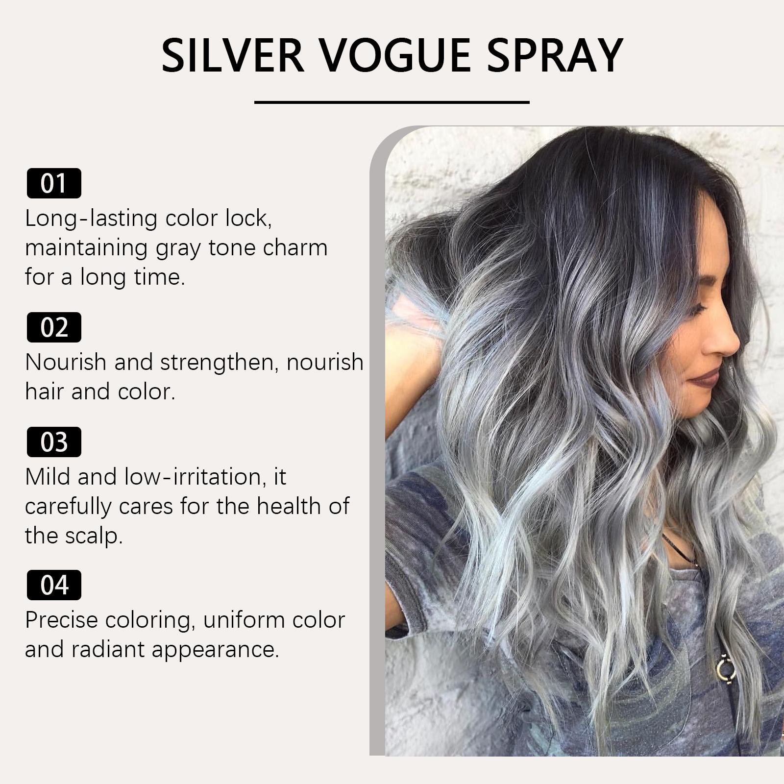 Silver Hair Dye – Silver Gray Hair Color for Lightened & Bleached Hair, 2-in-1 Nourishing Color & Conditioner, Suitable for All Hair Types, 1 Fl Oz