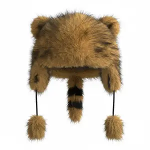 Premium Faux Raccoon Fur Hat