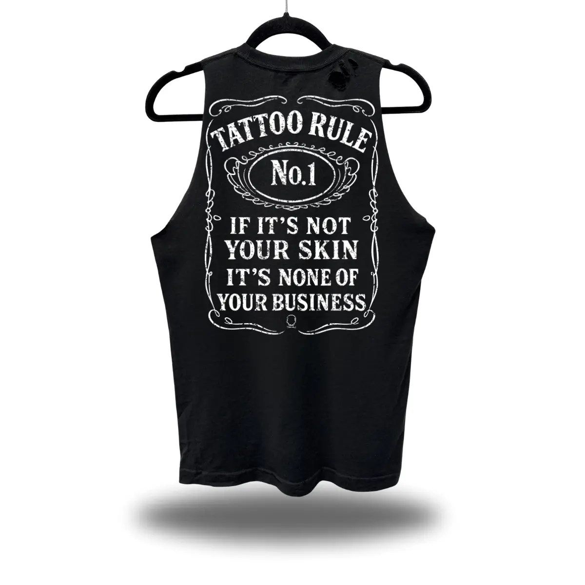 TheDriveClothing Tattoo Rule Road Rash Tank Top – Y2K Streetwear Graphic Tank, TikTok Viral Biker Fashion, Grunge Alt Aesthetic, Urban Gym Outfit, Vintage Streetwear Tee