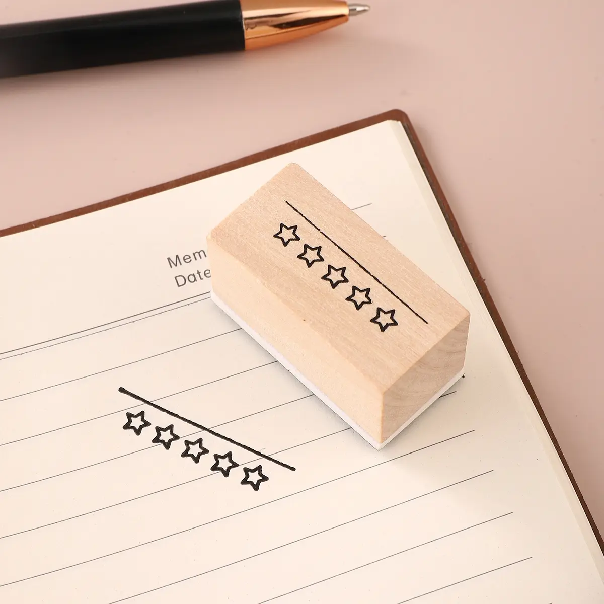 Vintage Wooden Rubber Stamp for Card Making, DIY Journal Decoration Scrapbook Seal, Retro Style Craft Supplies for Handmade Projects, Scrapbooking, Handmade Crafts, Scrapbook Accessories, Scrapbooking Tool