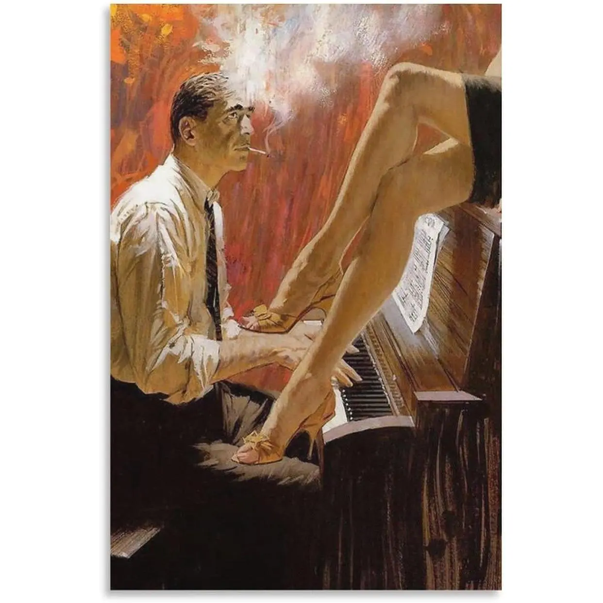 Robert McGinnis Actor Poster Piano Wall Art Poster Gifts Bedroom Prints Home Decor Hanging Picture Canvas Painting Posters