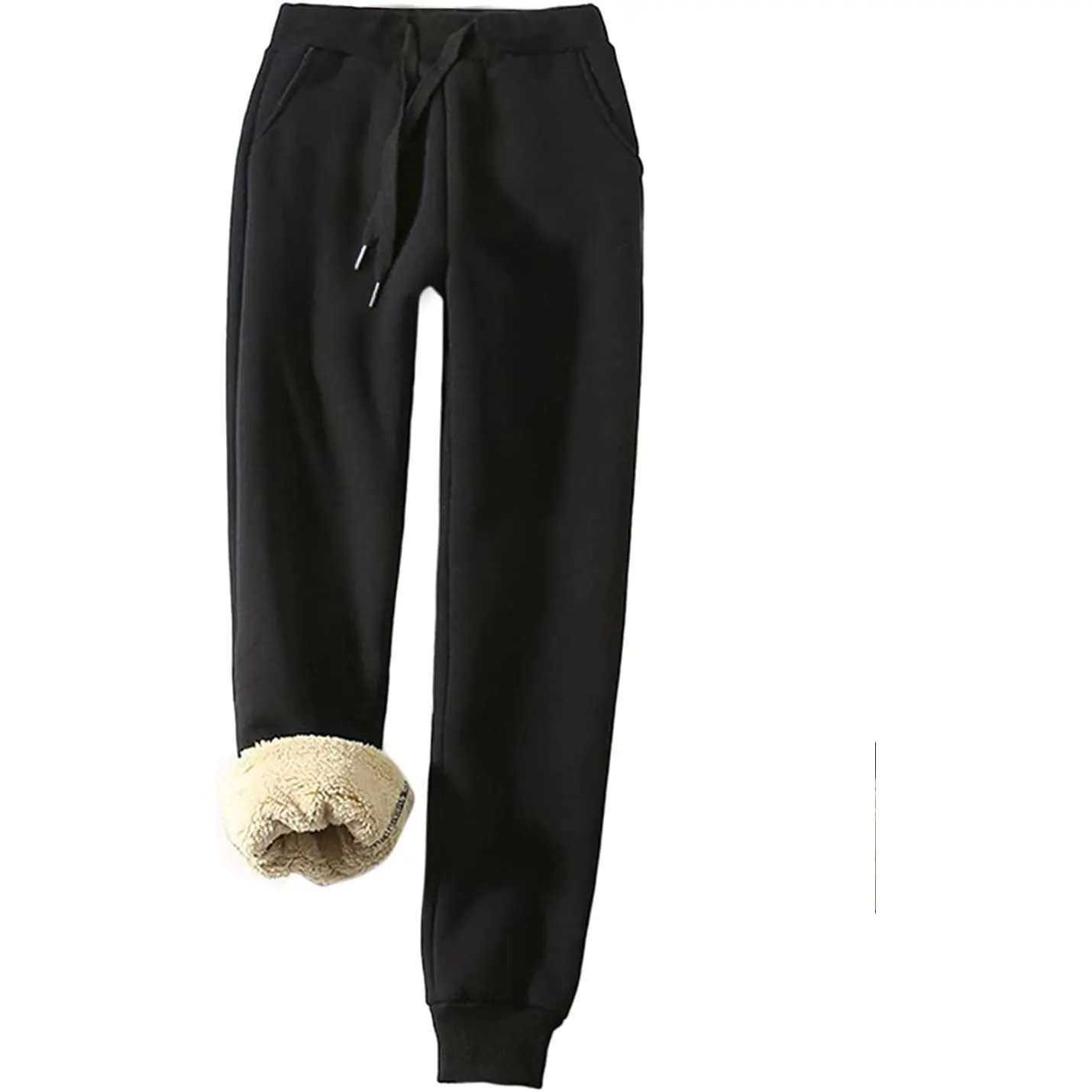 Womens Sherpa Lined Sweatpants Winter Athletic Jogger Fleece Pants