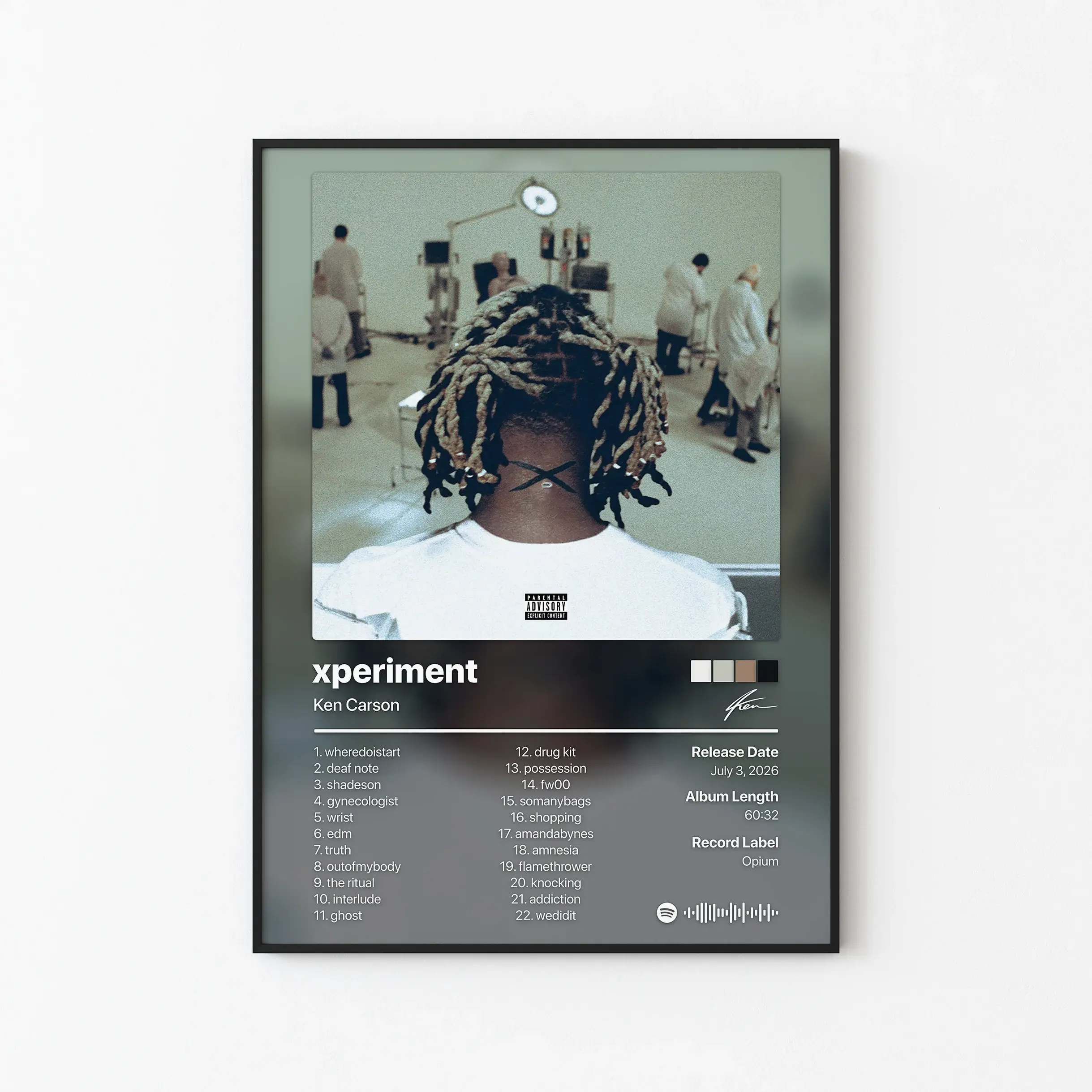 [Free Ship] Ken Carson Rapper Music Bundle Album Cover Wall Art Poster HD Print Unframed Aesthetic Room Home House Modern Wall Decor Trendy Gift For Fan.