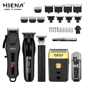 5-piece set and Multifunctional hair trimmer set, professional hairdressing kit, rechargeable USB interface, LED display, suitable for men and women and barbershop salons, perfect gift for men's festivals, Barber Clippers Set