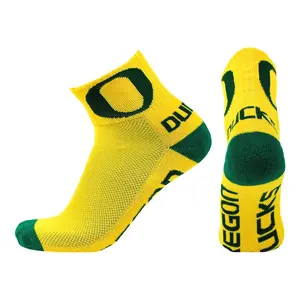 Oregon Ducks Yellow Quarter Socks