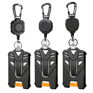 3pcs Heavy-Duty Durable Plastic Extendable Work Pass Card Holder, Retractable Clip, Office & Outdoor, Modern ID Display, Christmas Gifts