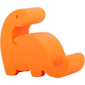 Plinrise Animal Desk Phone Stand, Update Dinosaur Silicone Office Phone Holder, Creative Phone Tablet Stand Mounts, Size:1.3" X 3.0" X 2.7" (Orange) Z PLINRISE