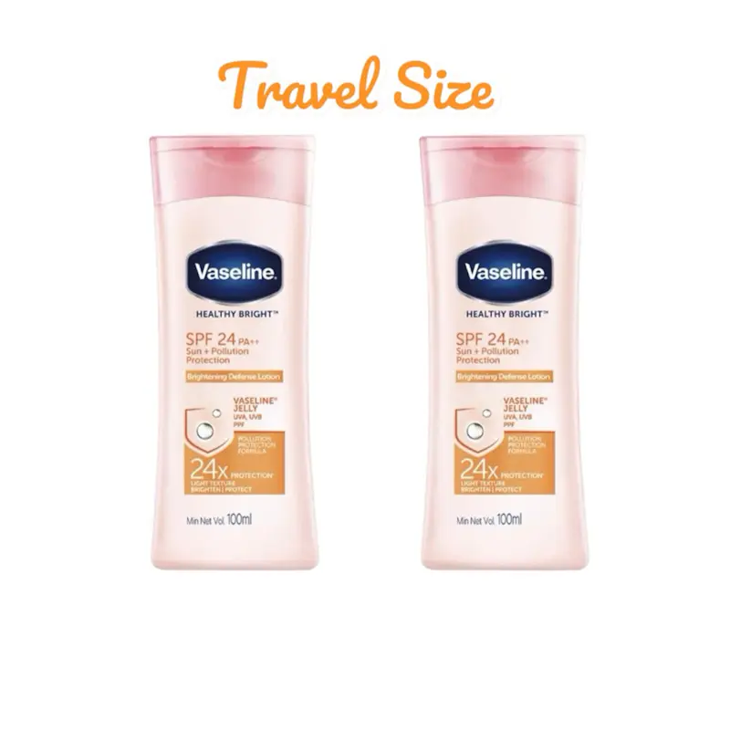 Vaseline Healthy Brightneing defense Lotion with SPF24, 100ml, 2 Count - Body Care Radiant Uv