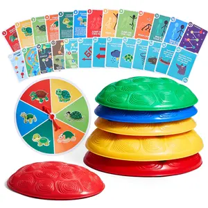 【Summervibes】VEVOR Turtle Balance Stepping Stones, 6 PCS, Up to 220 lbs Kids Turtle Jumping Stones Steps Stones, Toddler Obstacle Course Coordination Game Toys Indoor or Outdoor Play for Children Aged 3 4 5 6 7 8+
