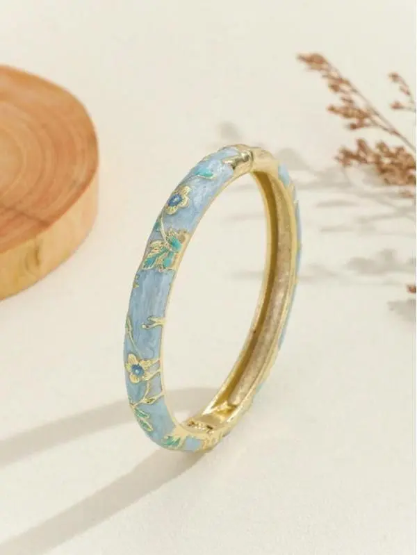Women's Elegant Nature Theme Leaf Decor Bangle Bracelet - 6cm Single Piece Casual Daily Wear Female Costume Jewelry