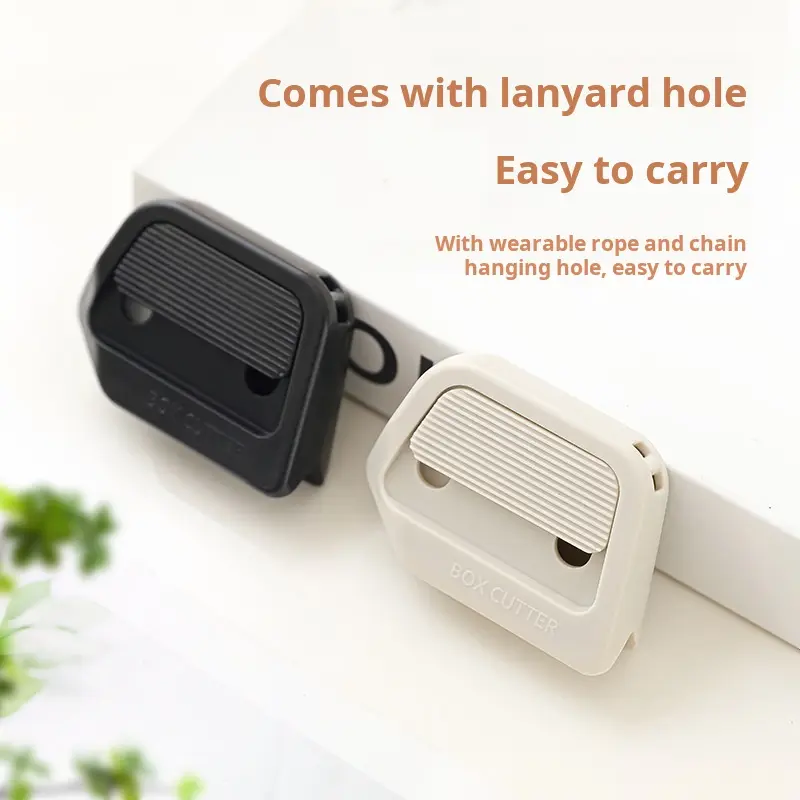 Portable ceramic box unpacking knife with automatic rebound and magnetic suction