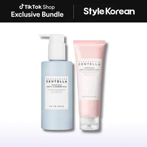 [SKIN1004] Best Cleansing Duo Milk and Foam - Madagascar Centella Poremizing Deep Cleansing Foam 125ml, Madagascar Centella Hyalu-Cica Gentle Cleansing Milk 200ml