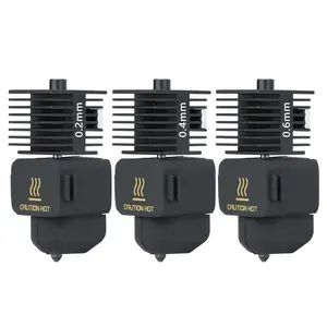 3pac A1 Mini/A1 Hotend Print  Hot End Kit 0.2mm+0.4mm+0.6mm Extruder Upgrade High Temperature 0.4 mm Hardened Steel Nozzle Replacement with  Cover Sock for Bambu Laboratory  Printer
