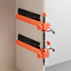 IMBOT  Drawer Slide Rail Clamp - Multi-Function Edge Fixing Tool for Kitchen Cabinets, Bedroom Drawers Features Extendable Bracket & Stainless Steel Body - Ideal for Woodworking Drawer Rail Alignment Mounting (No More Loose Screws)