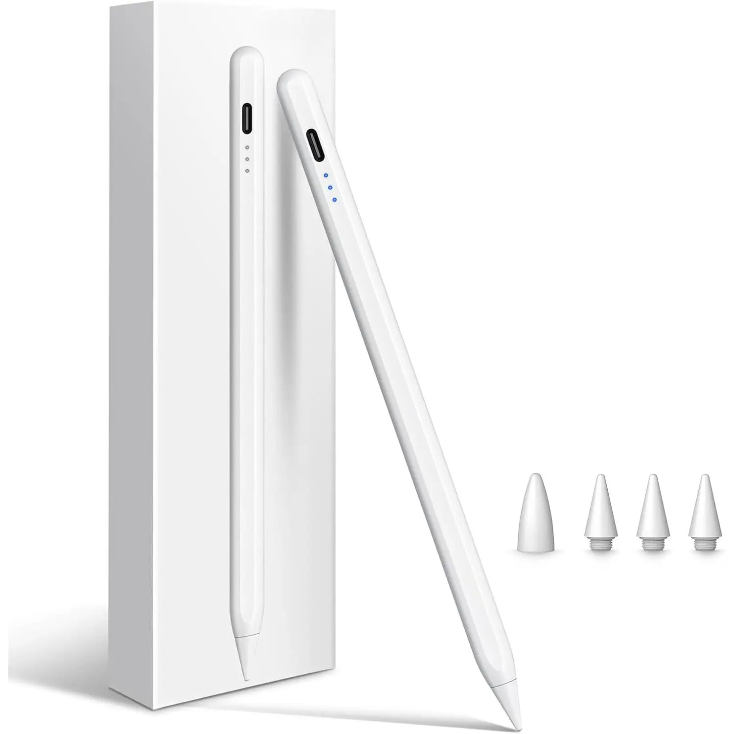 Tablet Stylus Pen Accessories for iPad 2018-2025, Magnetic Charging & Faster Charge, Tilt Sensor Writing Pencil Compatible with iPad 10/9/8/7/6, 11th A16, Air 11/13 M2/M3, Pro 11/13 M4, Pro 12.9in, Air 5/4/3, Mini 7/6/5