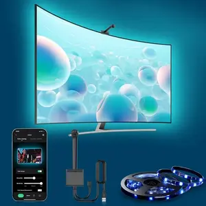 LED TV backlight,AR color gamut sensor collects some colors on the TV, 12.5FT (suitable for 55-65 inch TVs) -16.4FT(suitable for 65-85 inch TVs), also suitable for 55-85 inch computers and monitors, compatible with applications and music synchronization