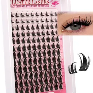 Anime Fairy Eyelash Clusters, High-Quality Salon Grade, Invisible Band Natural Long 8-18mm, DIY Lashes Clear Strip, Personalized Doll Eyelashes