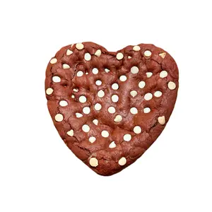 Heart-Shaped Red Velvet Cookie Cake