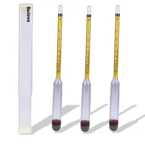 3Pcs 0-200 Proof Accurate Hydrometer Alcohol Tester Easy-to-Use Alcoholmeter for Moonshine Distilling Home Brewing Liquor for All Skill Levels