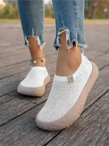 Women's Sporty Casual Shoes, Versatile Thick Sole Height Increasing Lightweight Breathable Anti-Slip Soft Bottom Comfort Walking Shoes