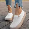 Women's Sporty Casual Walking Shoes, Thick-Soled Height-Increasing Sneakers, Lightweight Breathable Non-Slip Soft Sole Comfort Shoes, Lightweight Comfy Shoes, Walking Mesh Shoes