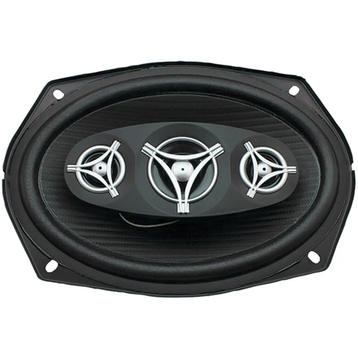 Power Acoustik  Max 800 watt Edge Series Coaxial 4-Way Speakers, Black - 6 in. x 9 in., Carbon Fiber, 6X9 In
