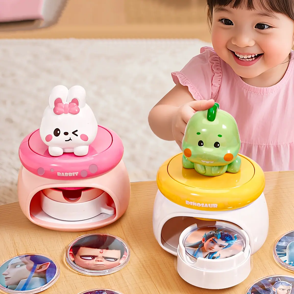 55mm Round DIY Cartoon Badge Making Machine Kit, ABS Construction with 16 Sets of Parts, Durable Craft Supplies, Handmade Accessory for Badge Decoration, Novelty Print & Playful Projects (Halloween, Christmas)