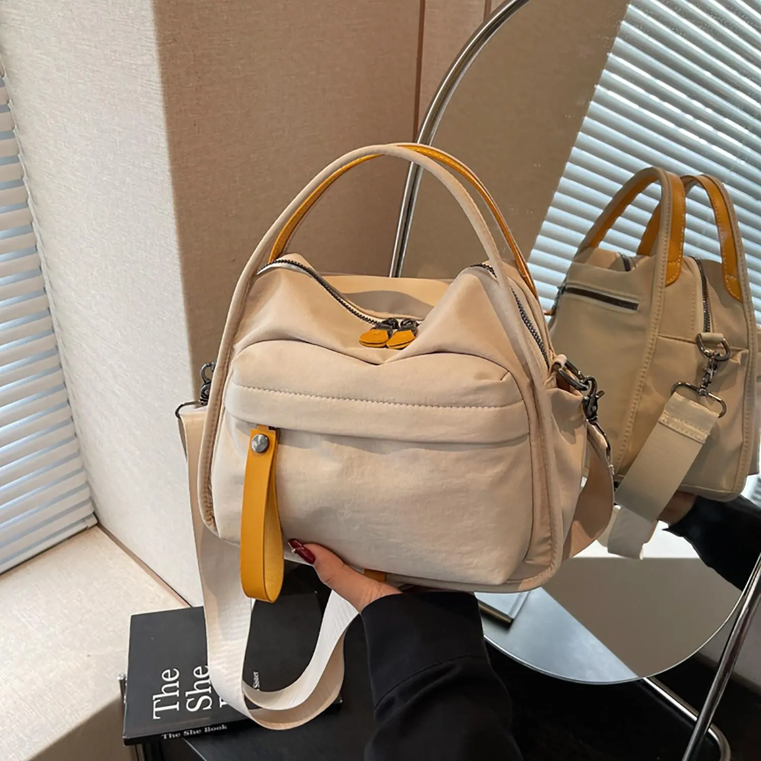 Women's Oxford Cloth Crossbody Bag, Lightweight Casual Shoulder Handbag, Versatile All-Season Accessory, Perfect for Daily Use & Travel, Flap Shoulder Bag