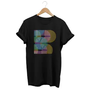 Men's modern artistic expression Graphic T-Shirt - Short Sleeve Crew Neck Regular Fit Casual Wear | Soft & Breathable Fabric, Durable Print, Everyday Comfort, Machine Washable, abstract geometric art casual fashion with a focus on contemporary design
