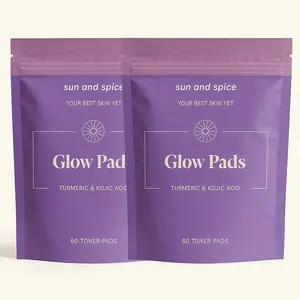 Sun & Spice Ayurvedic Turmeric Glow Pads – Exfoliate, Brighten & Refresh - 2 Pack