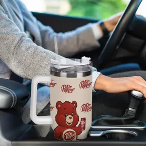 Dr Pepper Cute Bear 40oz Tumbler,20oz 30oz Travel Tumbler ,Stainless Steel Tumbler ,Tumbler Gift for Kids ,Halloween Living Room Decor ,Kawaii Cup