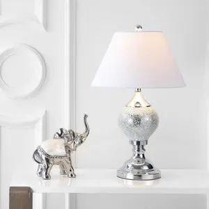 JONATHAN Y Louise Mirrored LED Table Lamp , for bedroom, living room, foyer, hallways, dining room, dorms