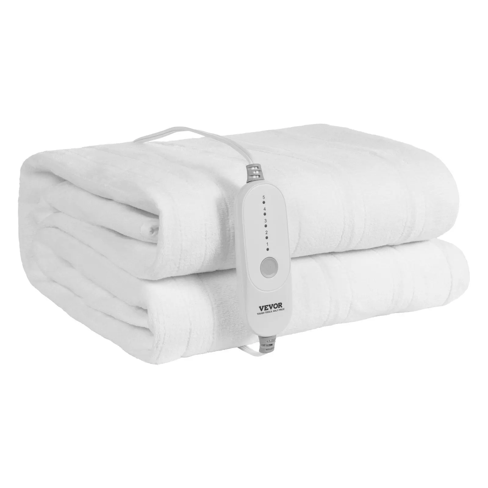 VEVOR Heated Mattress Pad, 39x75 in Coral Fleece Electric Bed Warmer with Auto Off