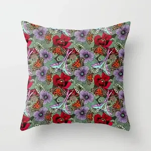 Poppy Flowers & Tiger Moth "Limited Edition" Home Products - Pillows