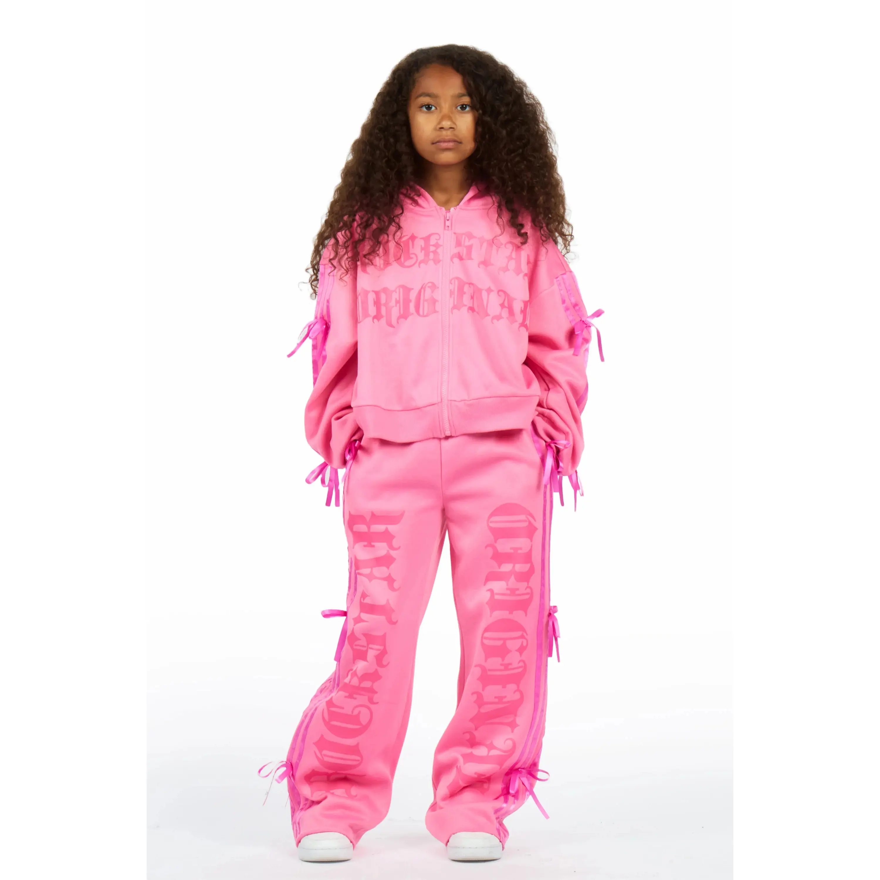 Girls Kettisha Pink Baggy Track Set