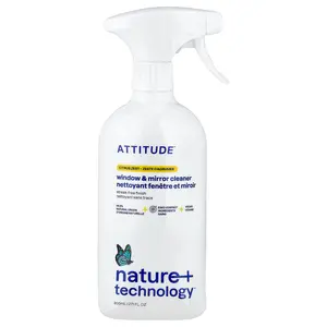 ATTITUDE Window & Mirror Cleaner, Citrus Zest, 27.1 fl oz (800 ml) ATTITUDE Window & Mirror Cleaner, Citrus Zest, 27.1 fl oz (800 ml)