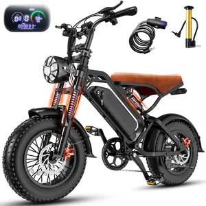 1000w Adult Off-Road Electric Bike, Five-Speed Transmission, 16-Inch Wide Tires, 48v15ah Removable Battery, Front And Rear Dual Disc Brakes With Dual Spring Shock Absorbers
