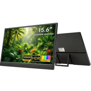 Portable Monitor, 15.6" FHD 1080P Travel Portable Monitor for Laptops, Ultra-Slim External Portable Screen for Laptop with Kickstand, Screen Extender for Laptop PC Mac Phone PS4/5 Xbox Switch