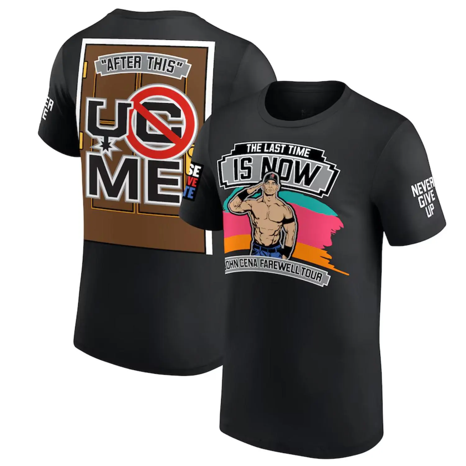 Men's Black John Cena Farewell Tour 2025 San Antonio T-Shirt, Menswear Womenswear Streetwear Cotton Comfort