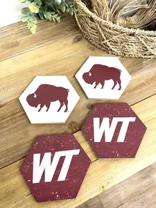 WTAMU Magnetic Coaster Set