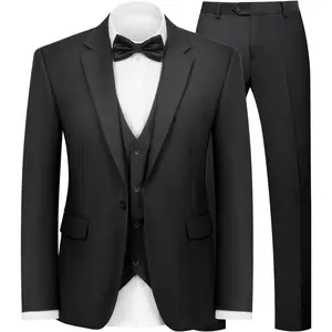Men's 3Piece Suit for Men Slim Fit Single Button Blazer Jacket Vest Pants Set Banquet Prom Wedding Business Party Menswear Long Sleeve