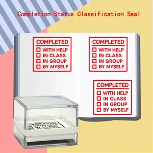 Teacher Grading Stamp for Homework Assessment, Assignment Completion, Record Keeping, Self-Inking Ink Rubber Stamp, Learning Task Completion Status Seal, Office Supplies