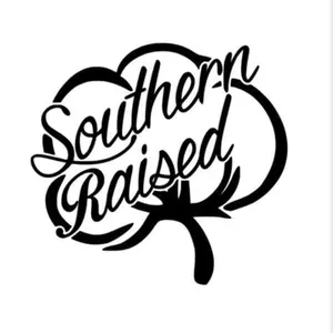 Southern Raised Cotton Vinyl Decal Sticker 5" - Durable High-Quality Car Sticker for Car Laptop & Water Bottle - Easy Application & No Carcinogens - Durability