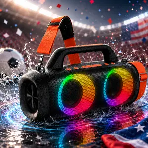 [Summer Wins]TAGRY Wireless Portable Audio Bluetooth Speaker,60W Powerful Sound with Deep Bass,IPX6 Waterproof,24H Playtime,Bluetooth 5.4,Adjustable Handle,RGB Lights,Wireless Stereo Pairing for Smartphone for Familiy, Friend and Birthday